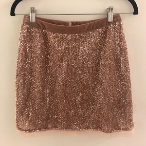 NYE sequin mini skirt